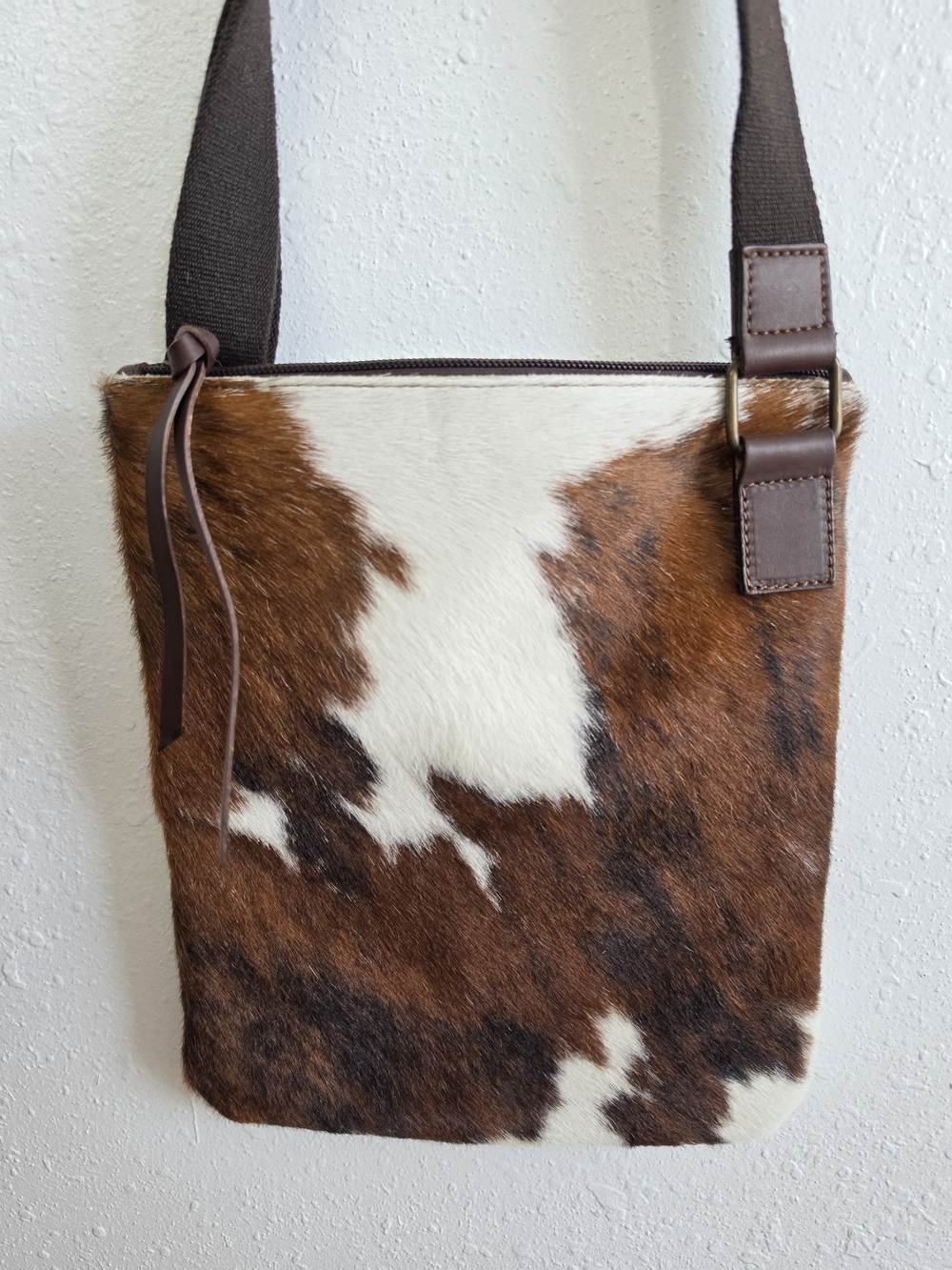 Maurizio Taiuti Italy Genuine Cowhide Leather Crossbody Bag Western Like New